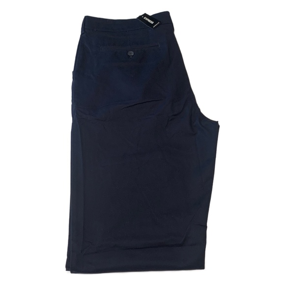 SOLD - $88 Express Athletic Slim Hyper Stretch Chino Navy NWT Size 33x34 Pants - Picture 7 of 7